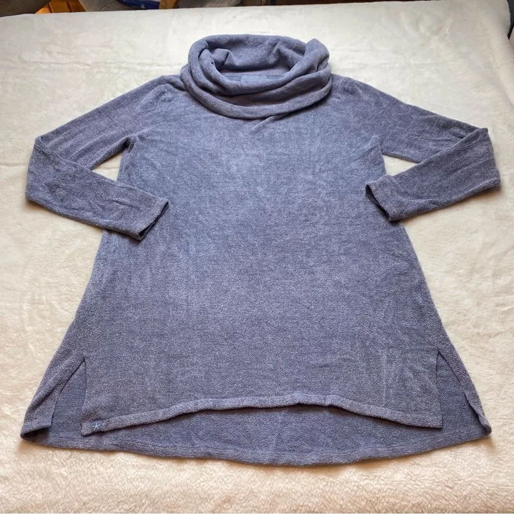 Barefoot Dreams Cozy Chic Ultra Lite Cowl Neck Tunic Length Top Size Small